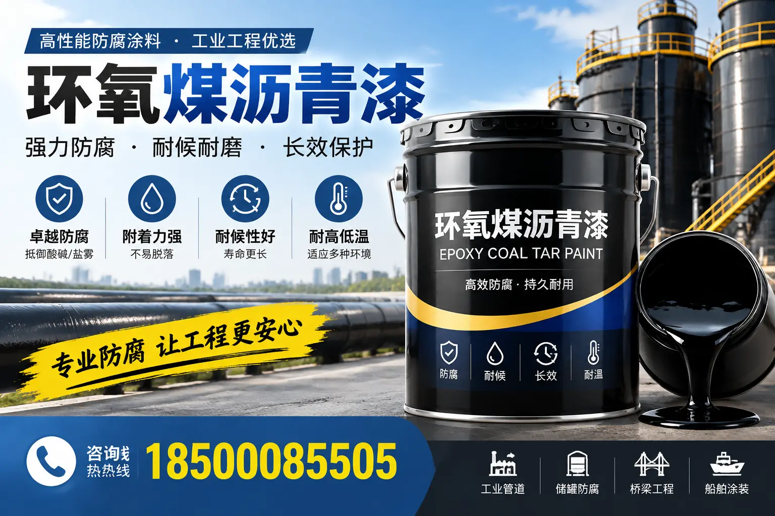 环氧煤沥青漆的施工方法与注意事项,确保在铁岭顺利完成